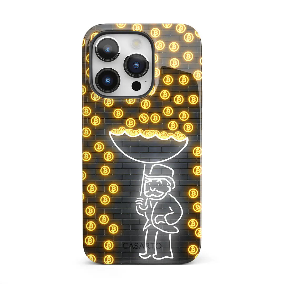 Mobile phone case - Bitcoin Rain - Limited Art Case now available at Casarto