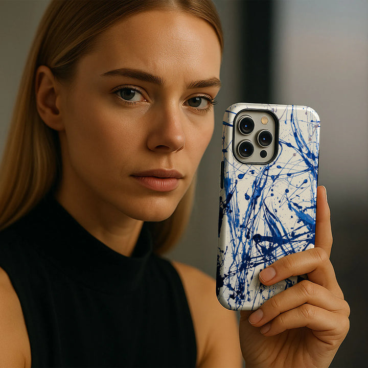 Blauw schilderij