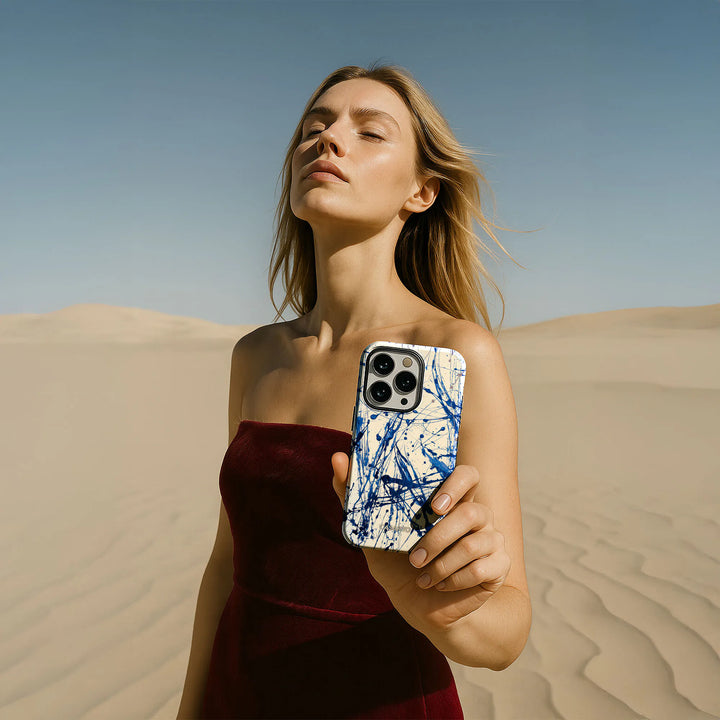 Blauw schilderij